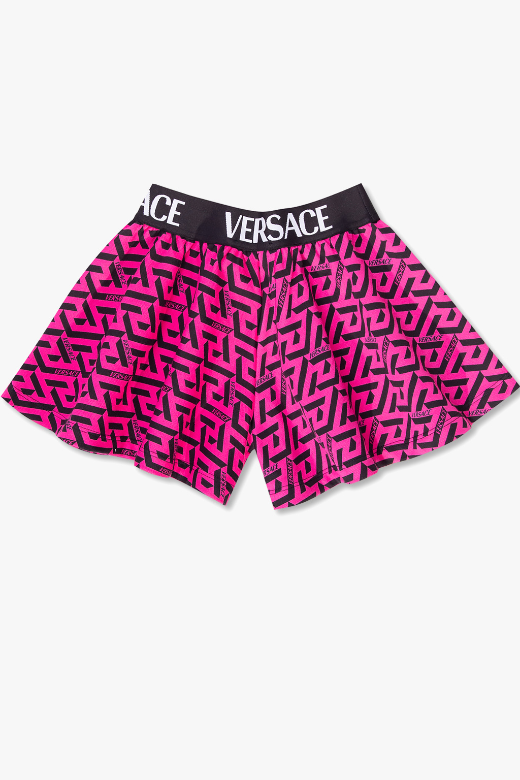 Pink Shorts with logo Versace Kids misplacement jeans levis